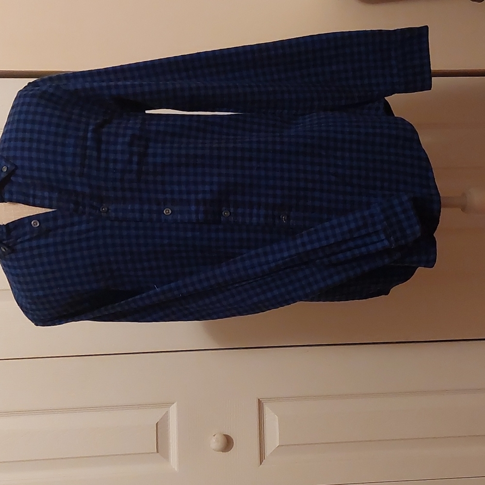 J.Ferrar- men Checkered black & blue front pocket